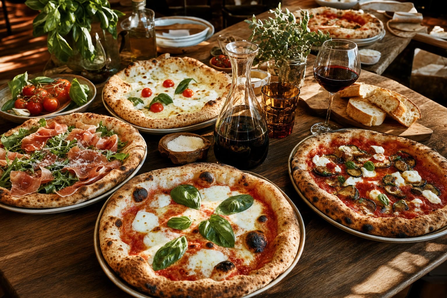Eine schöne italienische Tafel zum Teilen, wie zu Hause